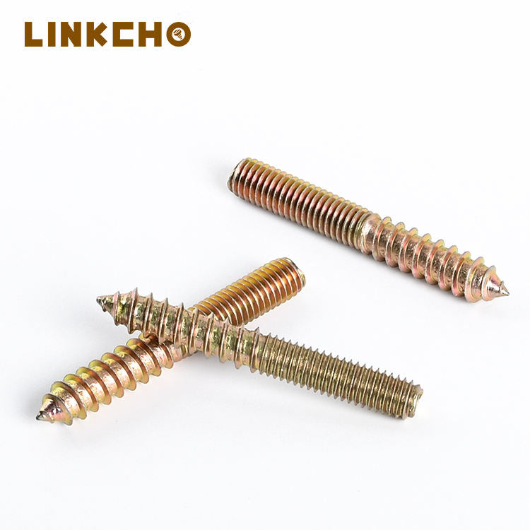 M8 M10 Stainless Steel Metric/Hanger Double Threaded Head Self Tapping Wood Double End Dowel Screws Furniture Inch Class 10