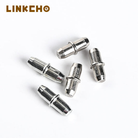 Furniture Hardware Cabinet Bookcase Hidden Connections Glass Shelf Support Studs Pegs Pins Steel Iron Nickel Plated LINKCHO EA24