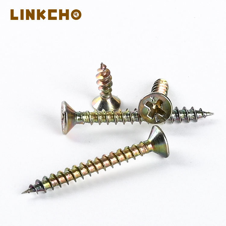 M5 ISO Metric Nickel Zinc Plated Countersunk Self Tapping Wood Chipboard Screw for Office/Home Furniture
