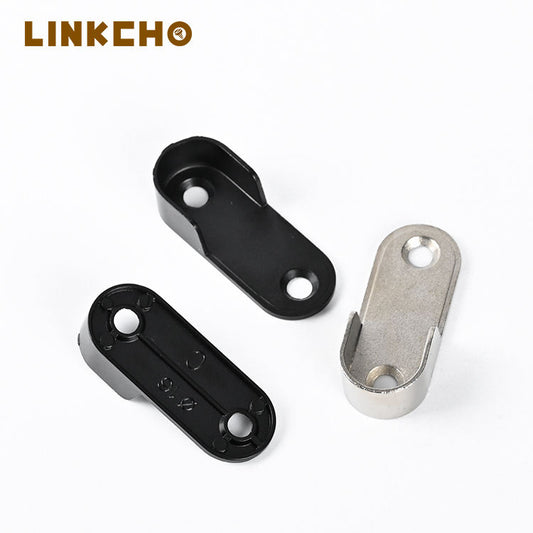 Furniture Hardware Wardrobe Accessories Zinc Alloy Oval Wardrobe Closet Hanging Rail End Brackets Rod Support Shelve Pins
