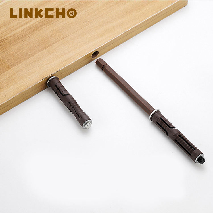 LINKCHO Brown Heavy-Duty Waterproof Floating Pin Invisible Concealed Expansion Layer Board Shelf Supports Connectors Partition