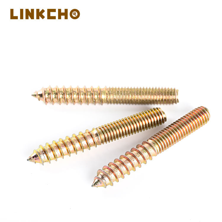 M8 M10 Stainless Steel Metric/Hanger Double Threaded Head Self Tapping Wood Double End Dowel Screws Furniture Inch Class 10