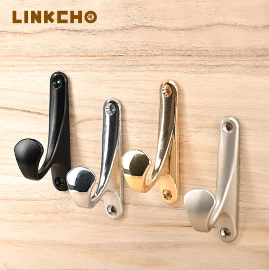 Wholesale Zinc Alloy Coat Hook for Door & Wall Mount Wardrobe Independent Hook Self-tapping Screws Detachable Design
