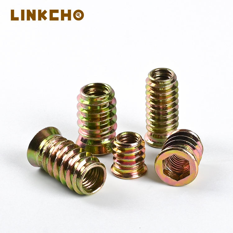 High Quality LINKCHO M5 M6 M8 Threaded Inserts Wood Furniture Kitchen Modern Zinc Alloy Iron Nut Workshop Living Room Outdoor