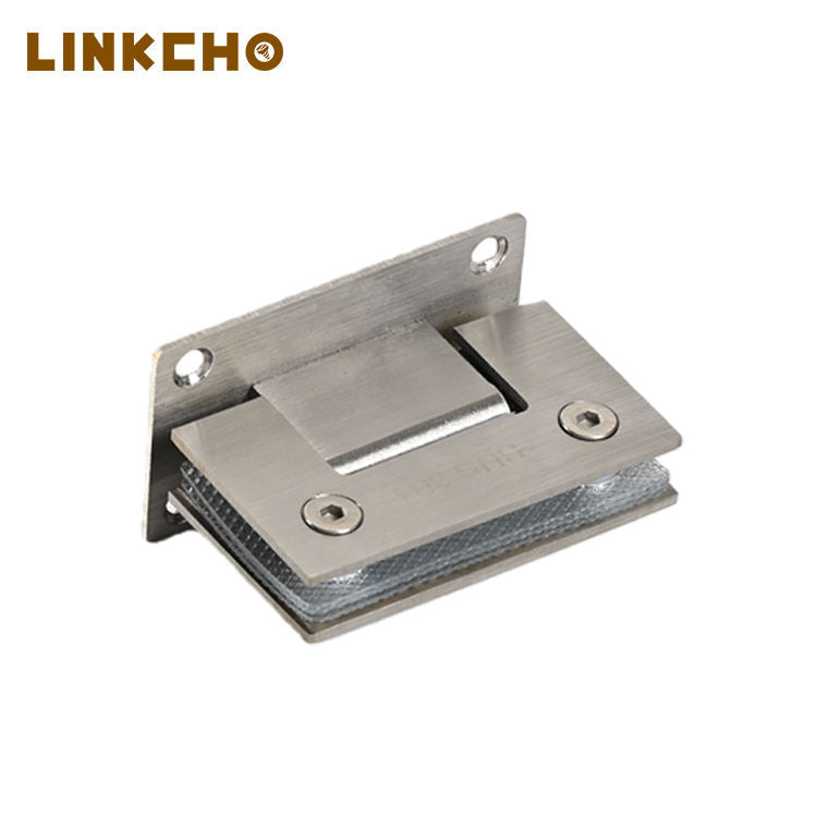 LINKCHO 304 Stainless Steel 90-degree Bathroom Bedroom Clip Shower Hinge for Frameless Glass Doors Easy Installation 3-Year