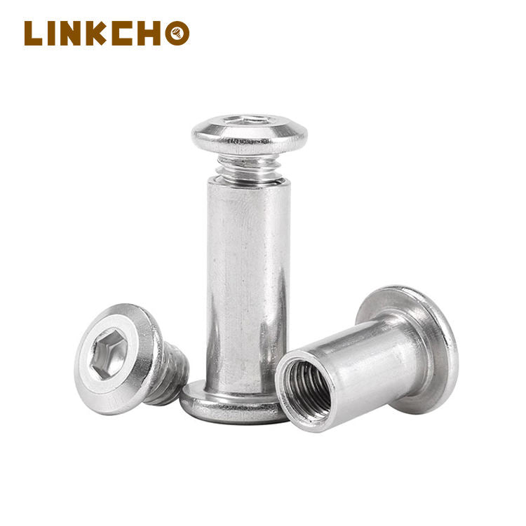 304 Stainless Steel Self-Locking High Quality Furniture Nut Flat Head Chamfered Hexagon LINKCHO MJB-M310 Grade 4 Nickel Plated