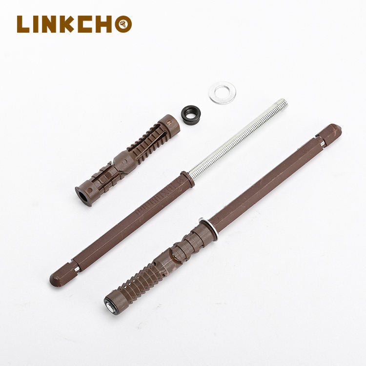 LINKCHO Brown Heavy-Duty Waterproof Floating Pin Invisible Concealed Expansion Layer Board Shelf Supports Connectors Partition