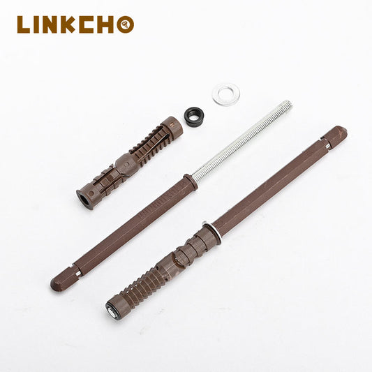 LINKCHO Brown Heavy-Duty Waterproof Floating Pin Invisible Concealed Expansion Layer Board Shelf Supports Connectors Partition