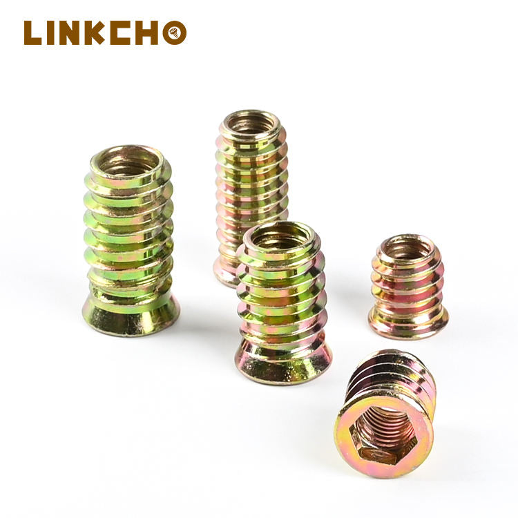 High Quality LINKCHO M5 M6 M8 Threaded Inserts Wood Furniture Kitchen Modern Zinc Alloy Iron Nut Workshop Living Room Outdoor