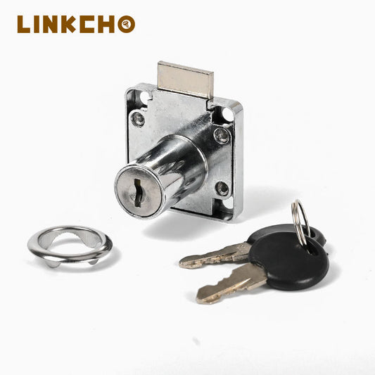LINKCHO Modern Iron Furniture Locks Hardware with Key Unlock for Office Desk Cabinet Hotel & Kitchen-High Quality Durable Design