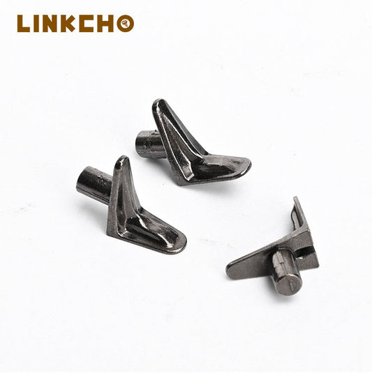 LINKCHO Wholesale Steel Zinc Alloy Plate Support Furniture Partition Supports Shelf Brackets Minimalist Gun Black Shelf Support