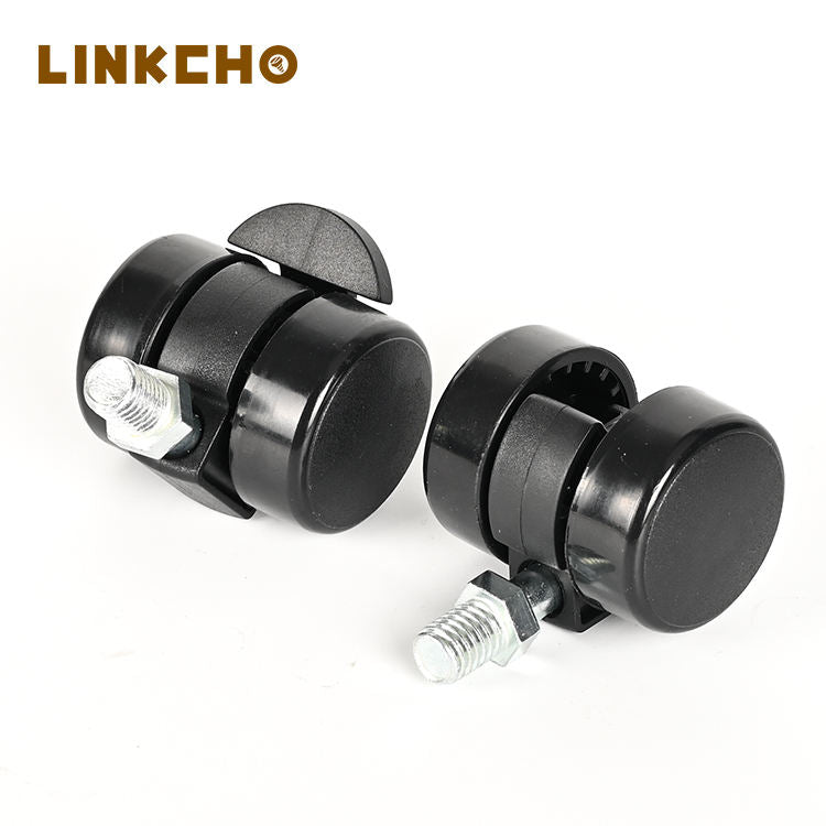 Adjustable Iron Stem Swivel Casters 1.5 Inch Wheel with Brake for Office & Kitchen Chairs