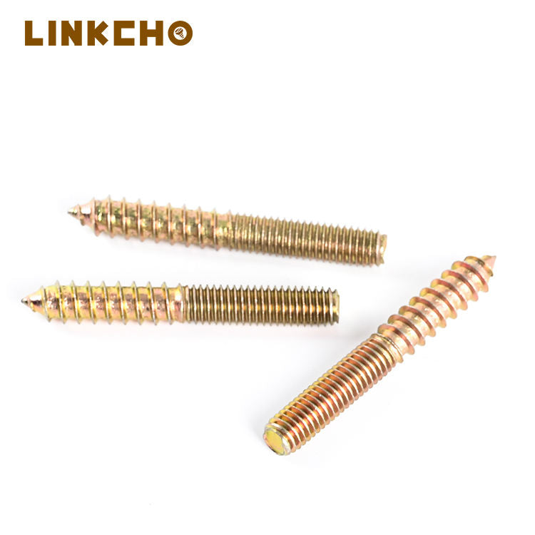 M8 M10 Stainless Steel Metric/Hanger Double Threaded Head Self Tapping Wood Double End Dowel Screws Furniture Inch Class 10