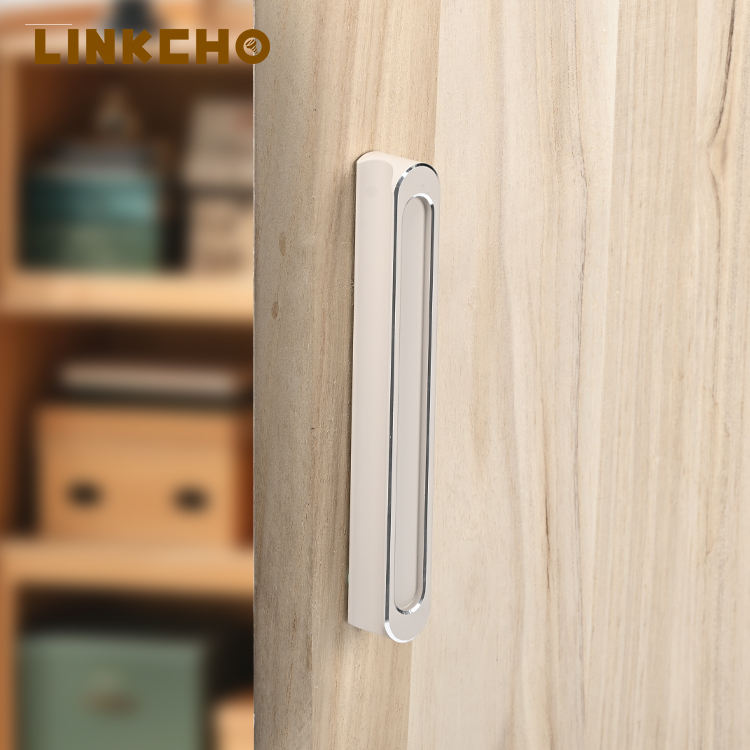 LINKCHO Modern Minimalist Aluminum Alloy Furniture Handles for Kitchen Hotel Use Oval Head Drawer Wardrobe Cabinet Door Handles