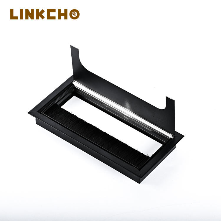 LINKCHO Modern Kitchen Office Computer Desk Dustproof Metal Cable Outlet Organizer Grommets Hole Cover Box Easy Bedroom Hotel