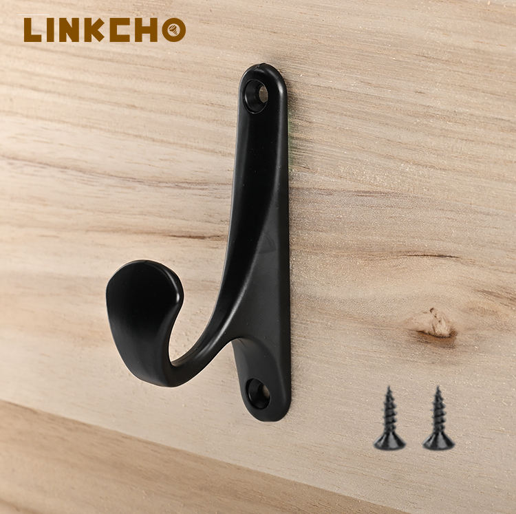Wholesale Zinc Alloy Coat Hook for Door & Wall Mount Wardrobe Independent Hook Self-tapping Screws Detachable Design