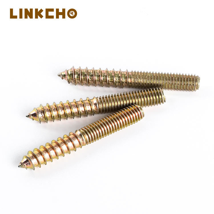 M8 M10 Stainless Steel Metric/Hanger Double Threaded Head Self Tapping Wood Double End Dowel Screws Furniture Inch Class 10