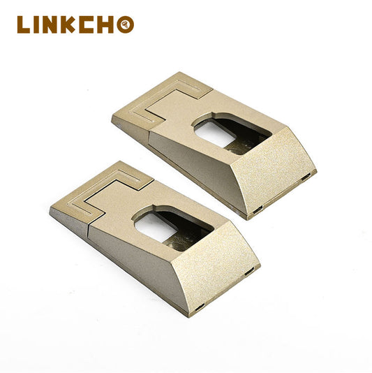 LINKCHO Zinc Alloy Oval Tube End Support Wardrobe Clothes Hanging Rod Flange Base Wall Mount Non-Detachable Fixing Accessories