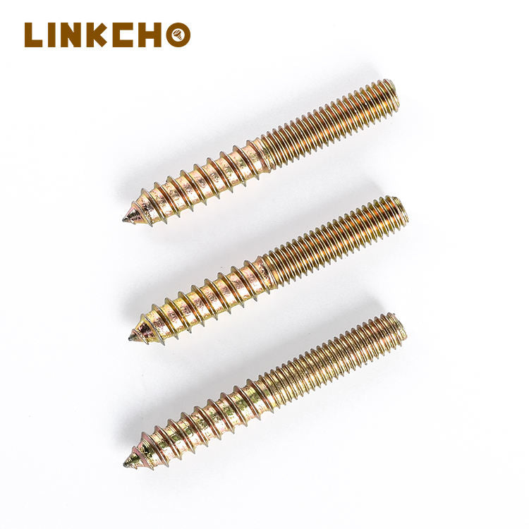 M8 M10 Stainless Steel Metric/Hanger Double Threaded Head Self Tapping Wood Double End Dowel Screws Furniture Inch Class 10