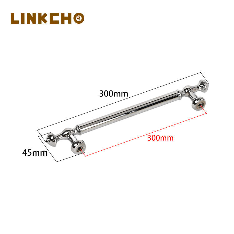 LINKCHO Modern Simple Golden Zinc Alloy Handle Contemporary Kitchen Cabinets Dressers Double Hole Cabinet Wine Cabinet French