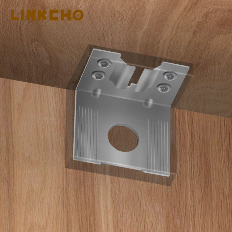LINKCHO L-shape Plastic & Stainless Steel Wall Corner Brackets for Kitchen Cabinets White/Black/Brown/Beige/OEM Finish