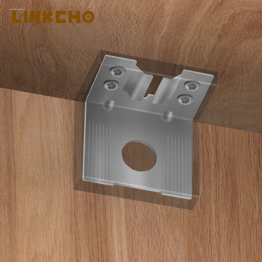 LINKCHO L-shape Plastic & Stainless Steel Wall Corner Brackets for Kitchen Cabinets White/Black/Brown/Beige/OEM Finish