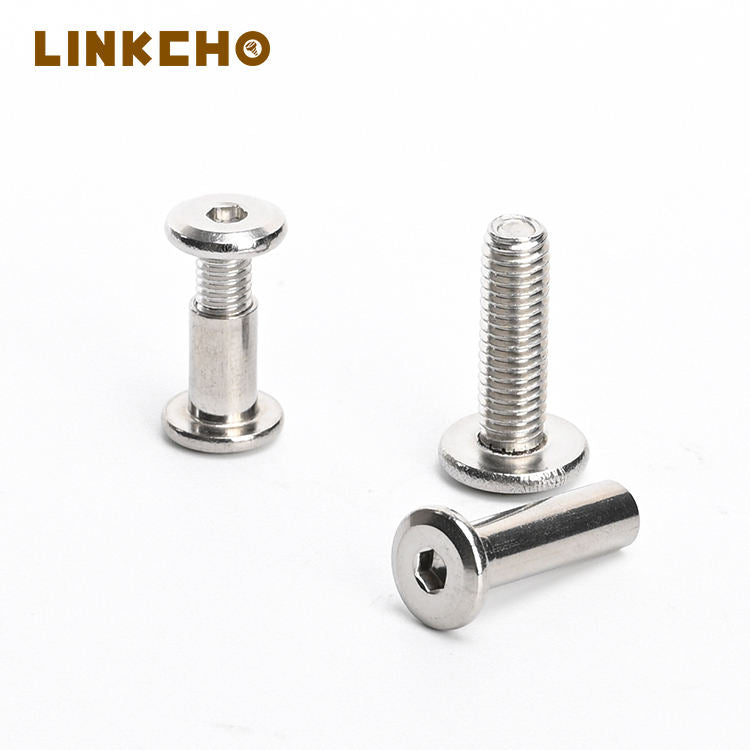 304 Stainless Steel Self-Locking High Quality Furniture Nut Flat Head Chamfered Hexagon LINKCHO MJB-M310 Grade 4 Nickel Plated