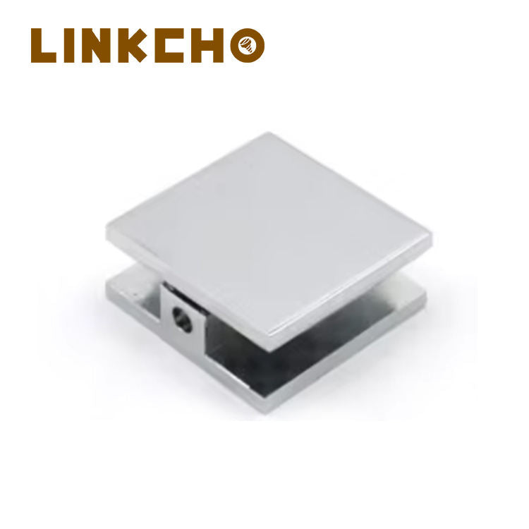 LINKCHO Stainless Steel 0-Degree Shower Hinge Polished Finish for Bathroom Bedroom Frameless Glass Doors Pair Bearing 3mm