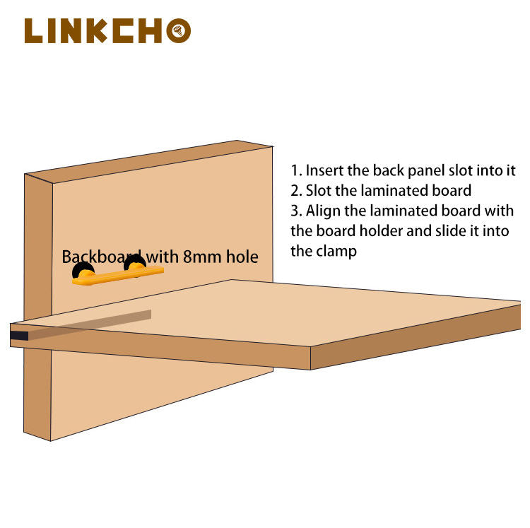 LINKCHO Nylon Invisible Connectors 6MM Strong & Durable Shelf Support Furniture Fastening Accessories for Glass Shelves Cabinet
