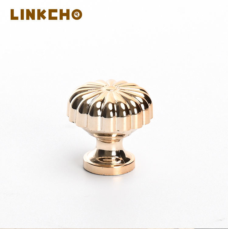 LINKCHO Light Luxury French Golden Pumpkin Plastic Handles Medieval European Design Durable Antirust Wardrobe Drawer Kitchen
