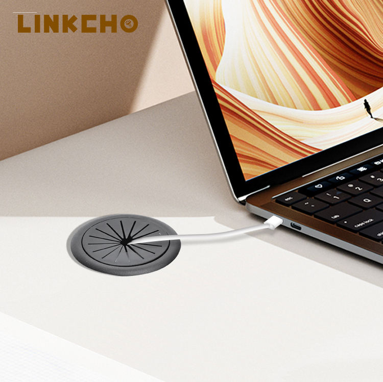Factory Wholesale USB Threading Hole Cover Computer Cable Grommet Hardware Desk Wire Box for Kitchen Use