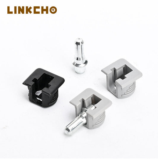 Two-in-One Plate Supports with Hidden Sliding Cover Iron Wooden Furniture Hardware Connector Shelf Support Concealed Design