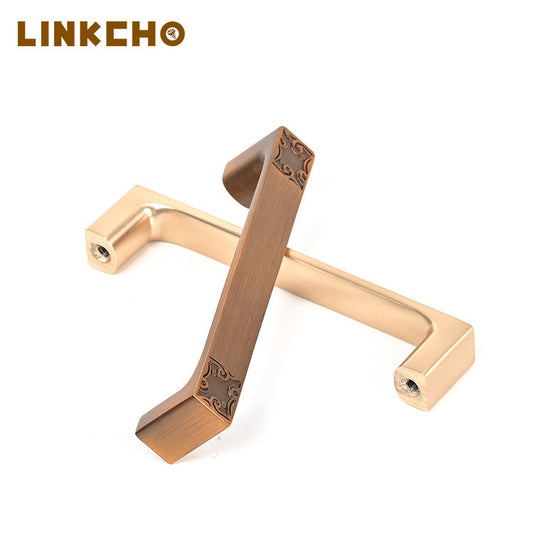 LINKCHO Zinc Alloy Chinese Style Furniture Handles for Wardrobe Cabinet Drawer Dresser Kitchen & Bedroom-High-quality Durable