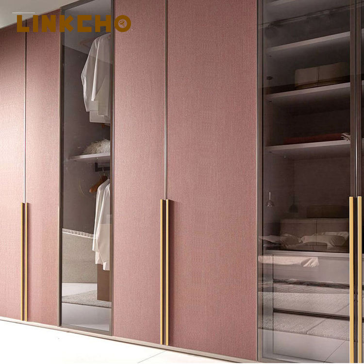 LINKCHO Wholesale T-shaped Black Wardrobe Door Handles Solid Drawer Handle and Cabinet Door Handles