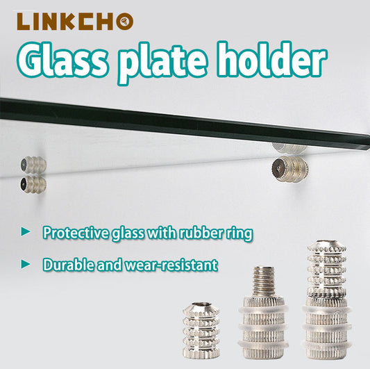 LINKCHO Glass Shelf Support With Rubber Ring Anti-scratch Glass Shelf Nails Cold-rolled Steel Glass Shelf Pins Support LINKCHO