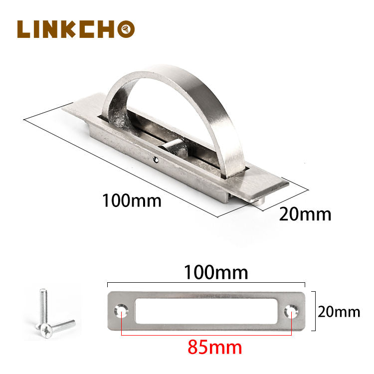 LINKCHO Stainless Steel Minimalist Wardrobe Door Handles with Concealed Flip Pull Design for Kitchen Cabinets Durable & Antirust