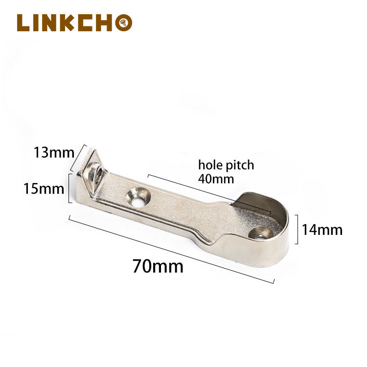 Zinc Alloy Wardrobe Hanging Bracket Clothes Rod Support Hardware Accessories Ceiling Mount Strong Structure 10-Year Warranty Top