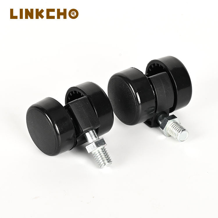 Adjustable Iron Stem Swivel Casters 1.5 Inch Wheel with Brake for Office & Kitchen Chairs
