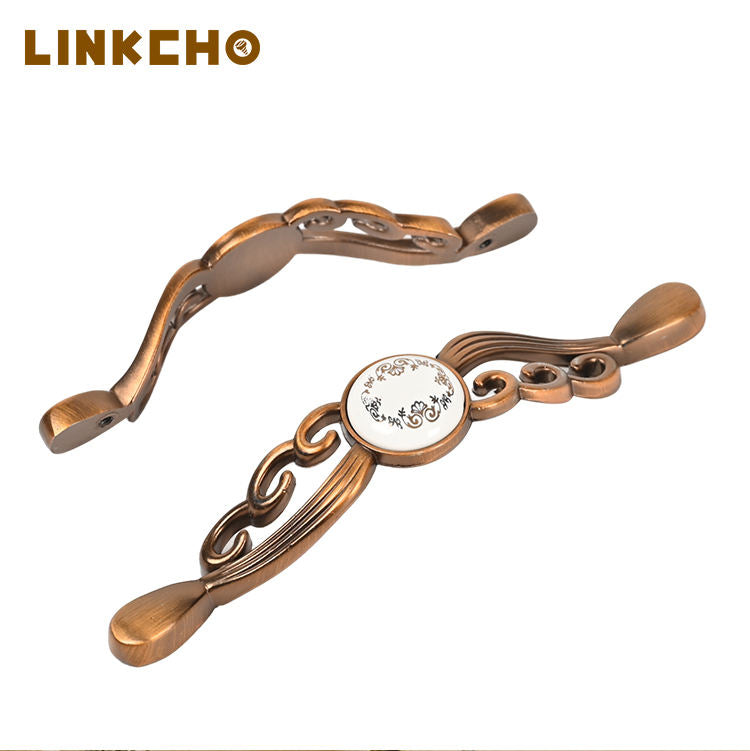 LINKCHO Retro Drawer Handles Cabinet and Wardrobe Door Handles Shoe Cabinet Handles Bookcase and TV Cabinet Double-hole Handles