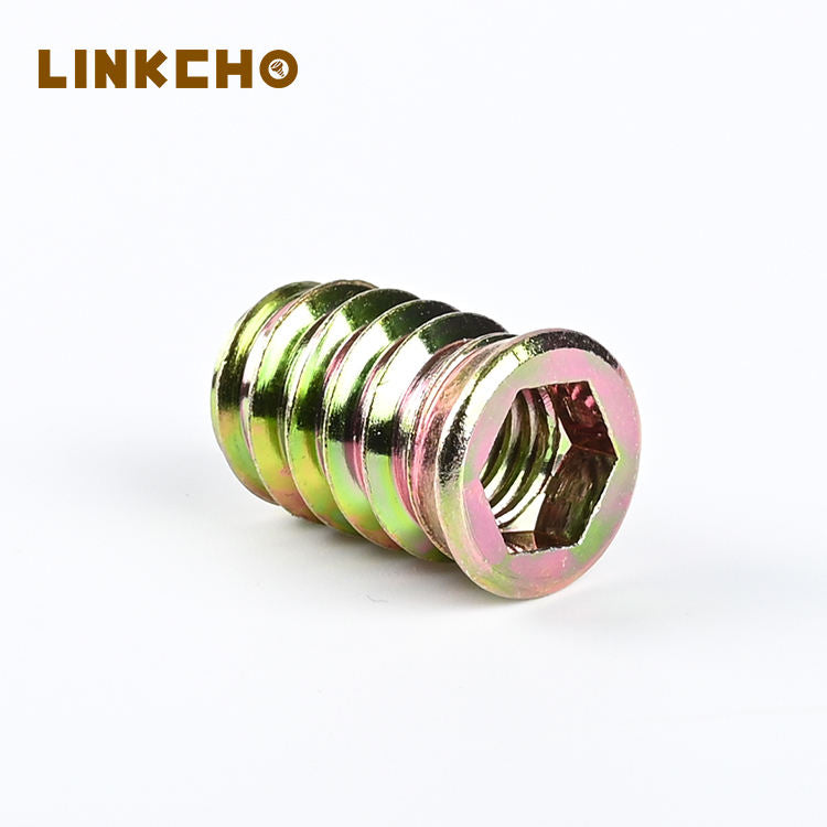 High Quality LINKCHO M5 M6 M8 Threaded Inserts Wood Furniture Kitchen Modern Zinc Alloy Iron Nut Workshop Living Room Outdoor