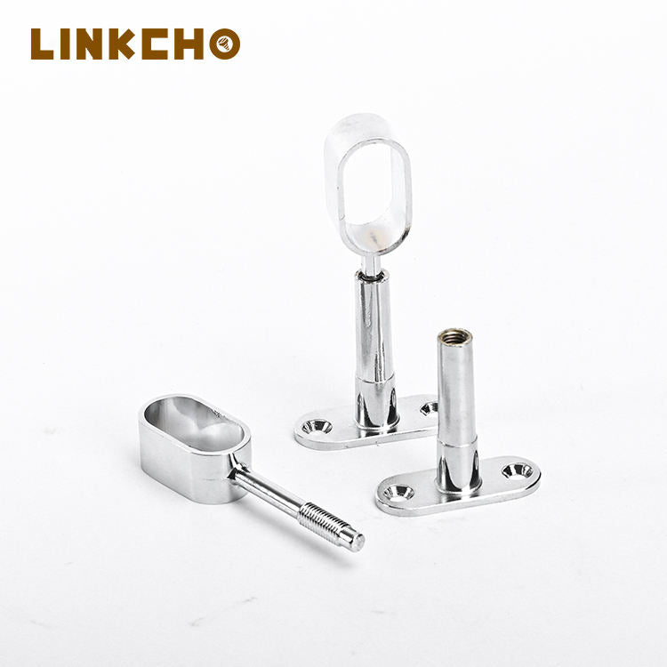 Adjustable LINKCHO YT-035 Wardrobe Clothes Rail Support Zinc Alloy Horizontal Bar Flange Seat Non-Detachable Strong Wardrobe
