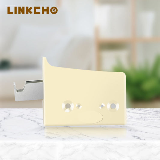 LINKCHO Kitchen Hardware Cabinet Hanging Brackets Hanger Plastic for Furniture Hanging Code Cover Easy Installation