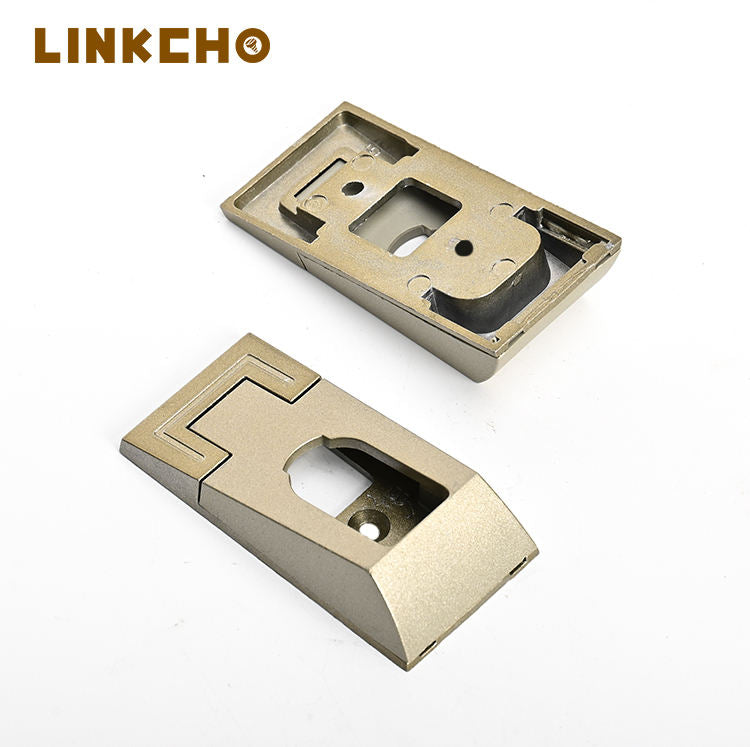 LINKCHO Zinc Alloy Oval Tube End Support Wardrobe Clothes Hanging Rod Flange Base Wall Mount Non-Detachable Fixing Accessories