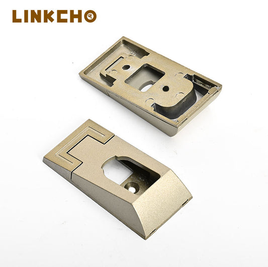 LINKCHO Zinc Alloy Oval Tube End Support Wardrobe Clothes Hanging Rod Flange Base Wall Mount Non-Detachable Fixing Accessories