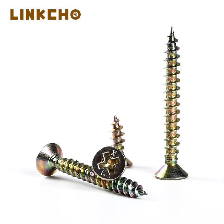 M5 ISO Metric Nickel Zinc Plated Countersunk Self Tapping Wood Chipboard Screw for Office/Home Furniture