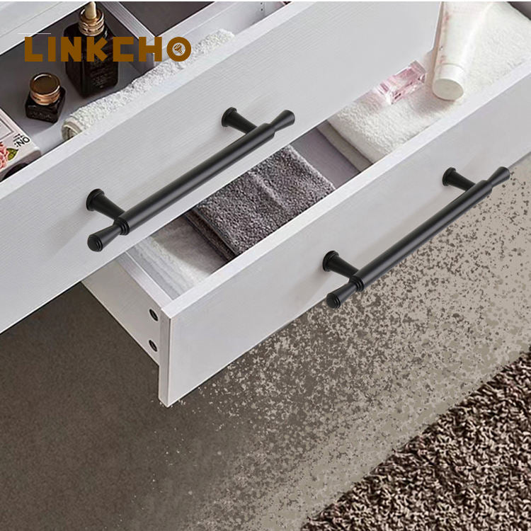 Modern Simple Solid Gold Brushed High-quality Durable Antirust Wardrobe Door Handles for Bedroom Dresser Cabinet Drawer Kitchen