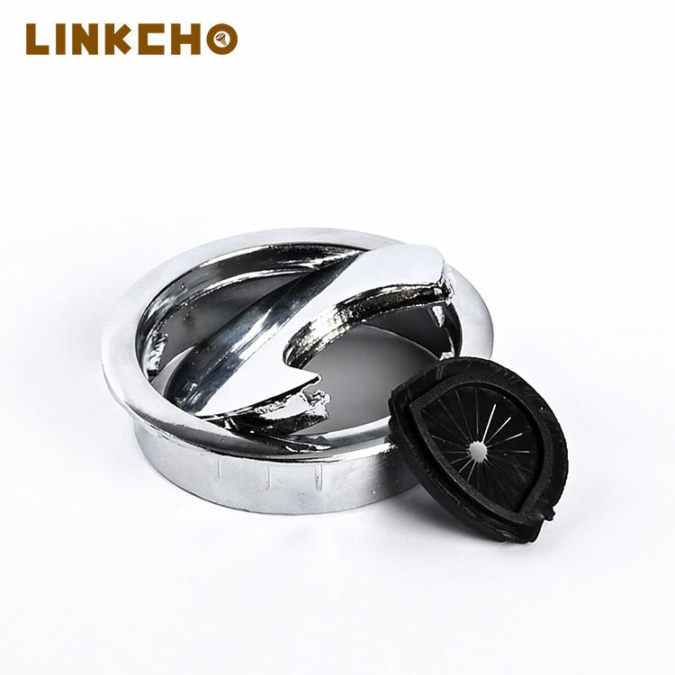 1.97In 2.6In 3.15In Diameter Zinc Alloy Desk Cord Wire Hole Table Round Cable Management Desk Hole Cover Power Grommet Boxs