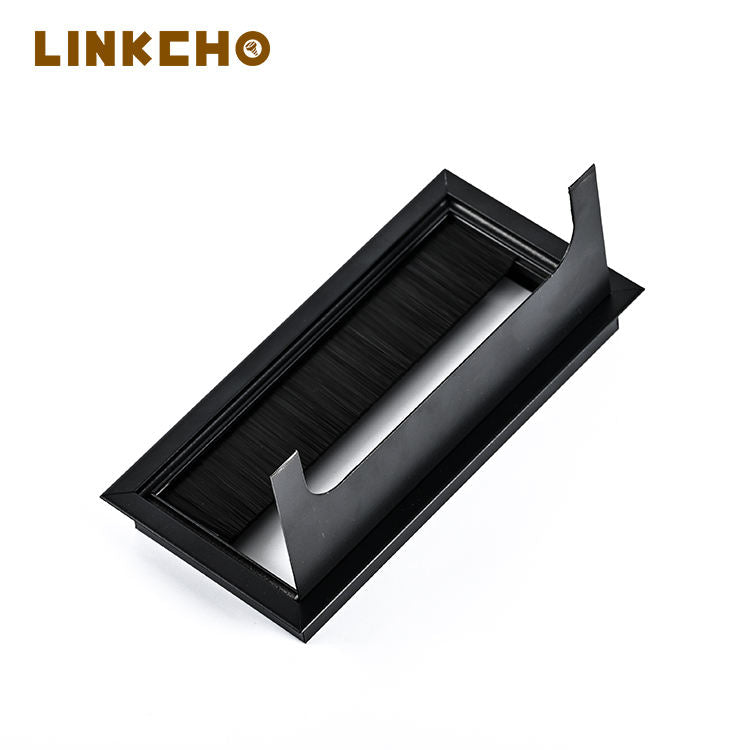 LINKCHO Modern Kitchen Office Computer Desk Dustproof Metal Cable Outlet Organizer Grommets Hole Cover Box Easy Bedroom Hotel