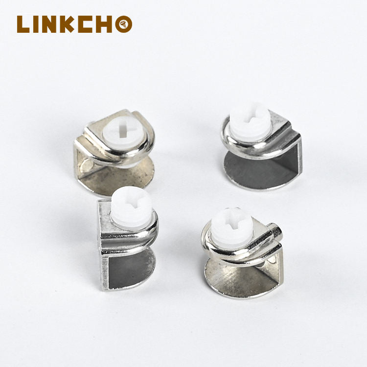 Mirror Glass Clamp Bracket Glass Shelf Support Clip Metal Cabinet Shelf Support Glass Holder for Wood Glass Furniture Bathroom