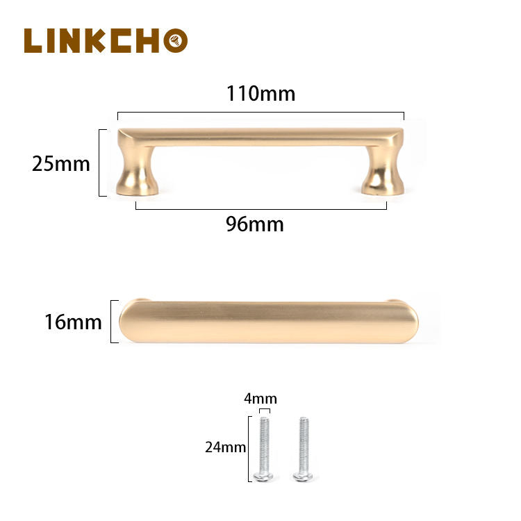 LINKCHO Cabinet Door Handles Kitchen Drawer Handles Shoe Cabinet Handles Modern Light Luxury High-end Gold Cabinet Grips